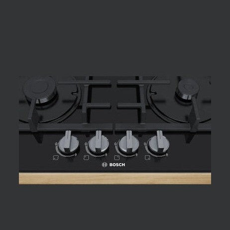 Bosch Series 4 Gas Hob 60cm Tempered glass - Black | PNP6B6B90