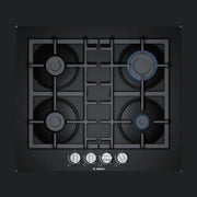 Bosch Series 4 Gas Hob 60cm Tempered glass - Black | PNP6B6B90