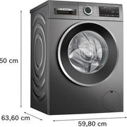 Bosch Series 6 front loader 9kg 1400rpm Washing Machine - Graphite Grey | WGG244ZCGB