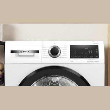 Bosch Series 6 Heat pump tumble dryer 9 kg - White | WQG24500GB