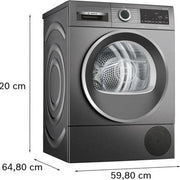 Bosch Series 6 Heat Pump Tumble Dryer 9kg - Graphite Grey | WQG245R9GB