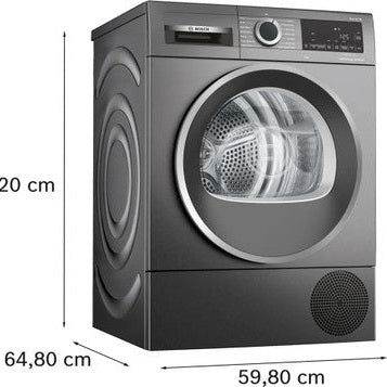 Bosch Series 6 Heat Pump Tumble Dryer 9kg - Graphite Grey | WQG245R9GB