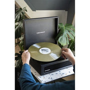 Crosley CR8017B-BK Voyager Portable Turntable with Bluetooth Receiver and Built-in Speakers Black