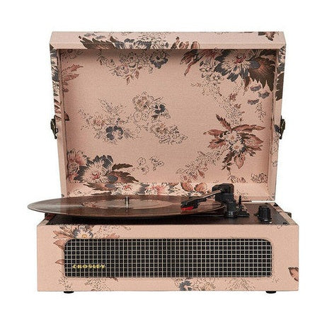 Crosley CR8017B-FL4 Voyager Portable Turntable with Built-in Bluetooth Receiver - Floral
