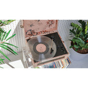 Crosley CR8017B-FL4 Voyager Portable Turntable with Built-in Bluetooth Receiver - Floral