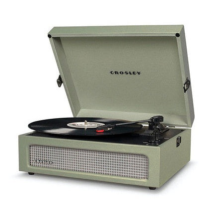 Crosley CR8017B-SA4 Voyager Portable Turntable with Bluetooth Receiver and Built-in Speakers - Sage