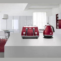 DeLonghi 1.7L Icona Micalite Kettle - Red | KBOM3001.R
