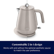 DeLonghi Eclettica 1.7L Kettle - Beige | KBY3001.BG