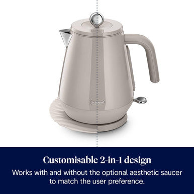 DeLonghi Eclettica 1.7L Kettle - Beige | KBY3001.BG
