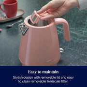 DeLonghi Eclettica 1.7L Kettle - Pink | KBY3001.PK