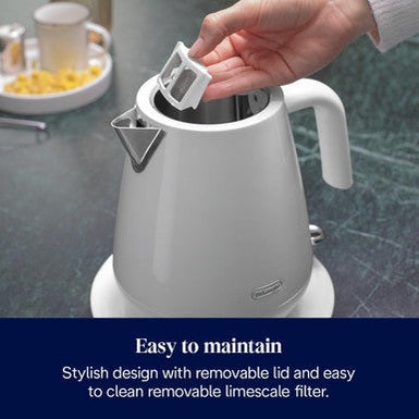 DeLonghi Eclettica 1.7L Kettle - White | KBY3001.W