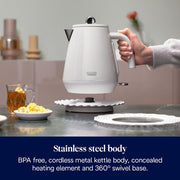DeLonghi Eclettica 1.7L Kettle - White | KBY3001.W