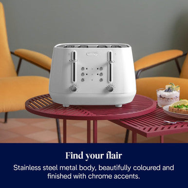 DeLonghi Eclettica 4 Slice Toaster - White | CTY4003.W