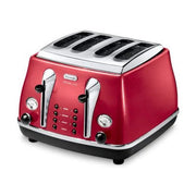 DeLonghi Icona Micalite 4 Slice Toaster - Red | CTOM4003.R