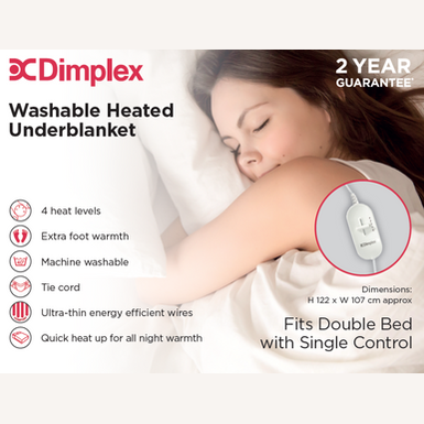 Dimplex Double Washable Heated Underblanket | DUB1002