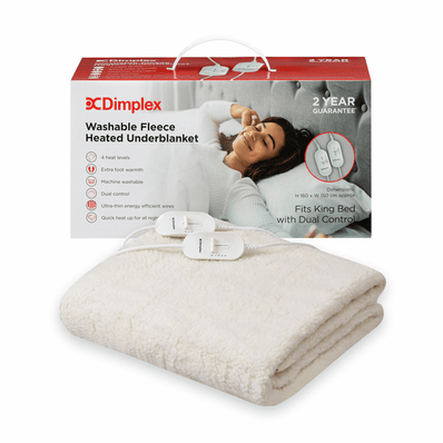 Dimplex King Washable Fleece Heated Underblanket w/ Dual Control | DFB2004