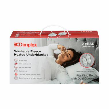Dimplex King Washable Fleece Heated Underblanket w/ Dual Control | DFB2004