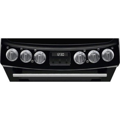 Electrolux 55cm Electric Freestanding Double Cooker with Ceramic Hob - Stainless Steel | LKR555100X