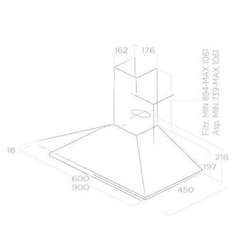 Elica 60cm Missy Chimney Hood - Stainless Steel | MISSY60
