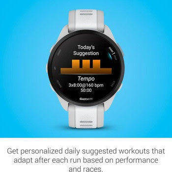 Garmin Forerunner 165 Smartwatch - Mist Grey and Whitestone | 010-02863-21