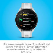 Garmin Forerunner 165 Smartwatch - Mist Grey and Whitestone | 010-02863-21