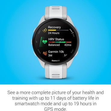 Garmin Forerunner 165 Smartwatch - Mist Grey and Whitestone | 010-02863-21