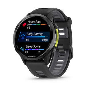 Garmin Forerunner 970 Smartwatch - Black Case and Black/Translucent Whitestone Band | 010-02969-10