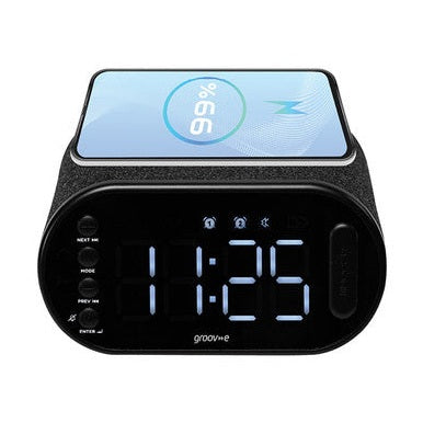 Groov-e GV-CR06 Atlas II Alarm Clock Radio with USB & Wireless Charging