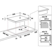Hotpoint 4 Zone Glass Ceramic Induction Hob | TQ 4160S BF