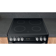 Hotpoint 60cm Electric Double Cooker with Ceramic Hob - Black | HDM67V9HCB/U