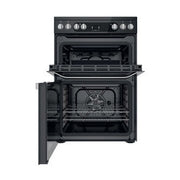 Hotpoint 60cm Electric Double Cooker with Ceramic Hob - Black | HDM67V9HCB/U