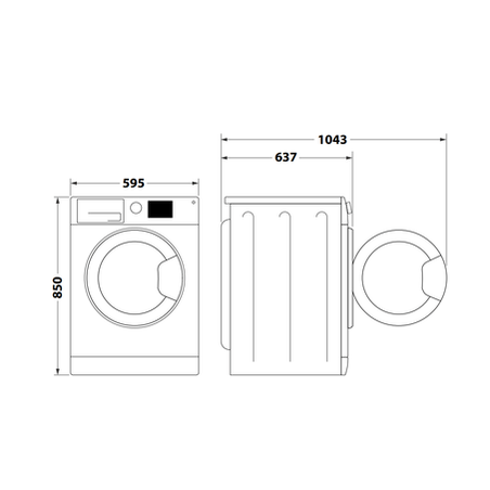 Hotpoint 9KG 1400rpm Washing Machine - White | HNR9W64WSIRE