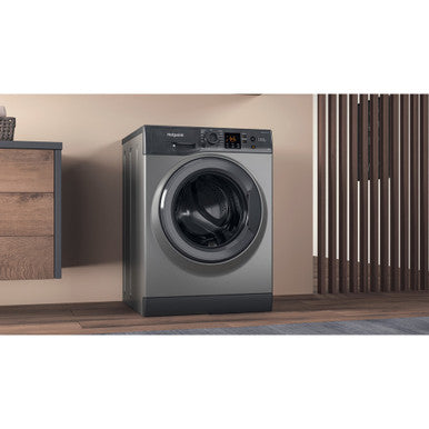Hotpoint 9kg Anti-stain Washing Machine 1400rpm - Graphite | HNR9W64GGIRE