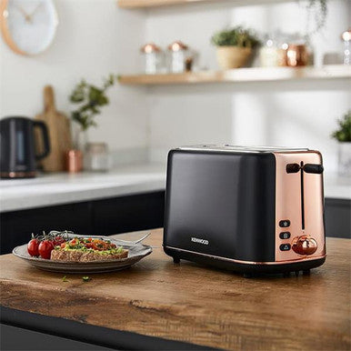 Kenwood Abbey Lux 2-Slice Toaster â€“ Black & Rose Gold | TCP05.C0DG