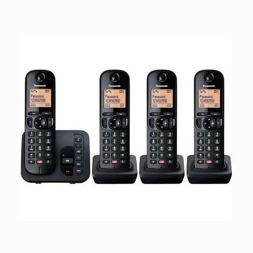 Panasonic KX-TGC264EB Cordless Phone with Answering Machine - Quad Handsets