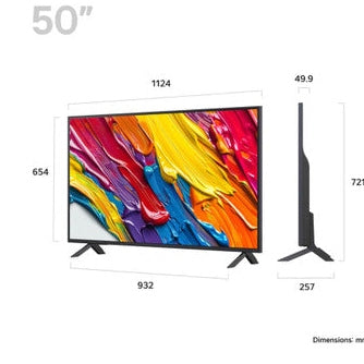 LG QNED82 50" 4K Smart TV - Black | 50QNED82A6B.AEK