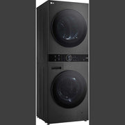 LG WashTower 12kg / 10kg DUAL Inverter Heat Pumpâ„¢ TurboWashâ„¢360 - Platinum Black | WT1210BBTN1.APBQPUK