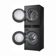 LG WashTower 12kg / 10kg DUAL Inverter Heat Pumpâ„¢ TurboWashâ„¢360 - Platinum Black | WT1210BBTN1.APBQPUK