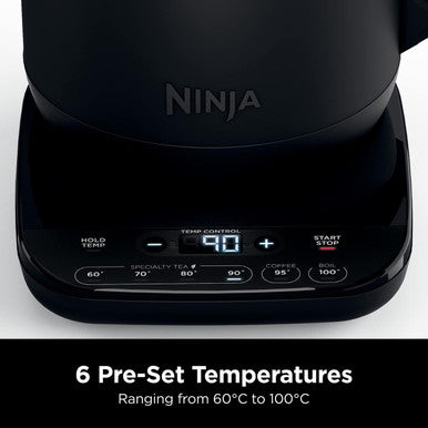 Ninja Black Perfect Temperature Kettle, Rapid Boil | KT200UK