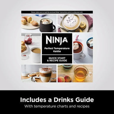 Ninja Black Perfect Temperature Kettle, Rapid Boil | KT200UK