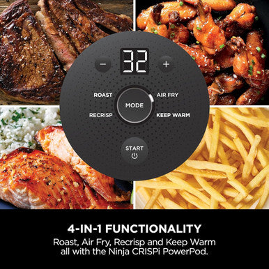 Ninja CRISPi 4in1 Portable Glass Air Fryer - Stone | FN101UKST