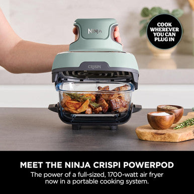 Ninja CRISPi 4in1 Portable Glass Air Fryer - Stone | FN101UKST