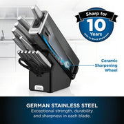 Ninja StaySharp 14-Piece Stainless Steel Knife Set Block with Built-In Sharpener | K62014EUUK
