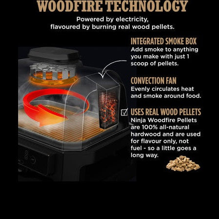 Ninja Woodfire Pro Connect XL Electric BBQ Grill & Smoker | OG901UK