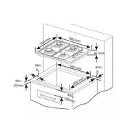 NordMende 60cm 4 Burner Gas Hob - Stainless Steel | HGX603IX