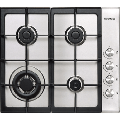 NordMende 60cm 4 Burner Gas Hob - Stainless Steel | HGX603IX