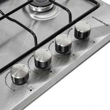 NordMende 60cm 4 Burner Gas Hob - Stainless Steel | HGX603IX