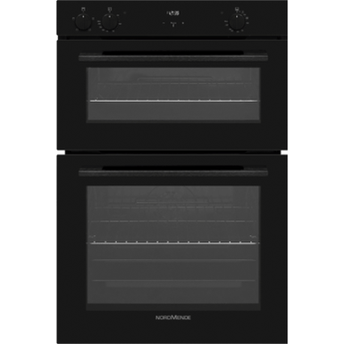 NordMende Built In Double Oven and Grill Black Glass | DOI326BL
