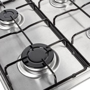 NordMende Gas Hob with Enamel Pan Supports - Stainless Steel | HGE603IX