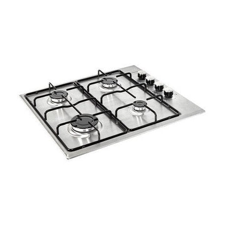 NordMende Gas Hob with Enamel Pan Supports - Stainless Steel | HGE603IX